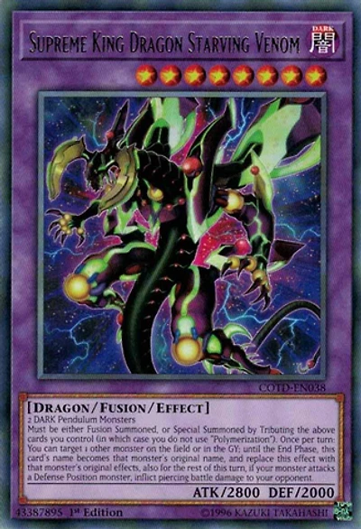 Supreme King Dragon Starving Venom - COTD-EN038 - Rare - 1st Edition