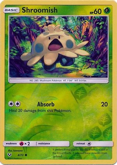 Shroomish - 4/73 - Common - Reverse Holo
