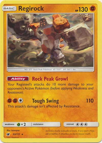 Regirock - 53/111 - Rare