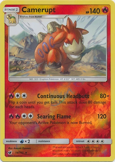Camerupt - 14/111 - Rare - Reverse Holo