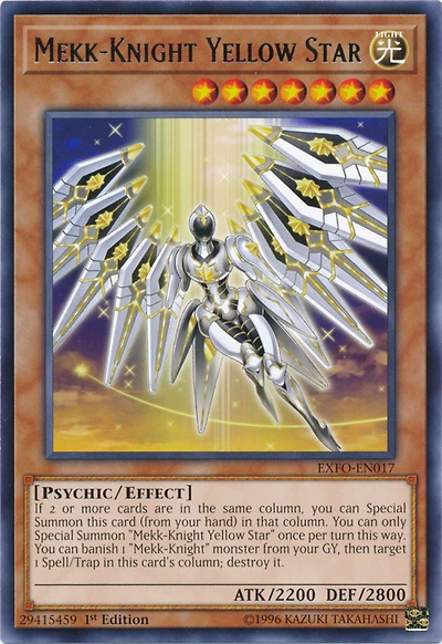Mekk-Knight Yellow Star - EXFO-EN017 - Rare - 1st Edition
