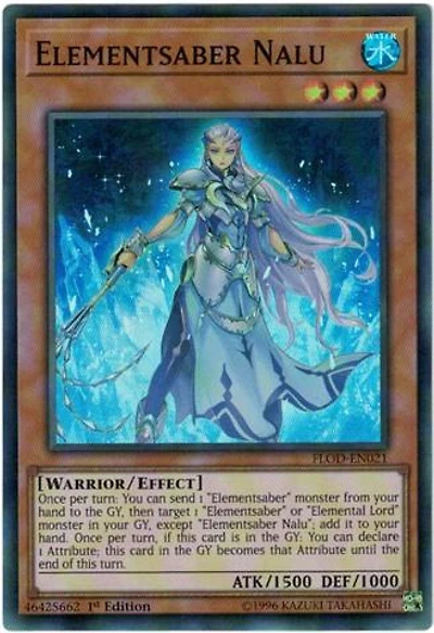 Elementsaber Nalu - FLOD-EN021 - Super Rare - 1st Edition