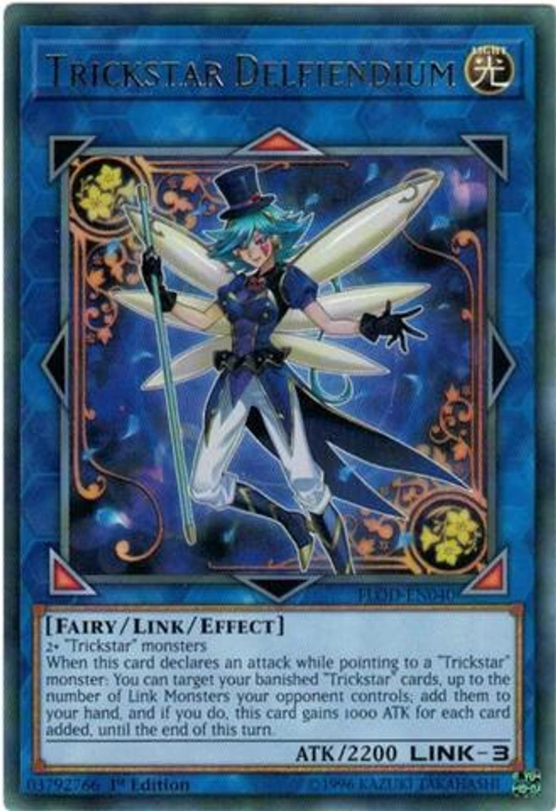 Trickstar Delfiendium - FLOD-EN040 - Rare - 1st Edition