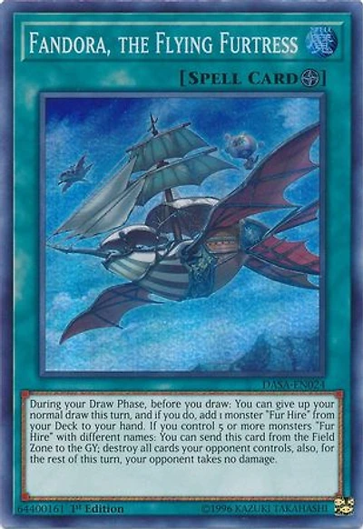 Fandora, the Flying Furtress - DASA-EN024 - Super Rare - 1st Edition