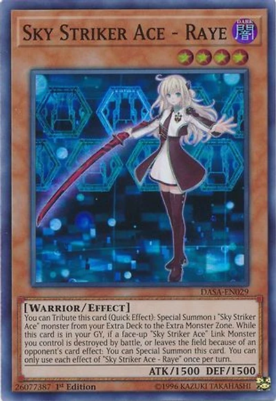 Sky Striker Ace - Raye - DASA-EN029 - Super Rare - 1st Edition