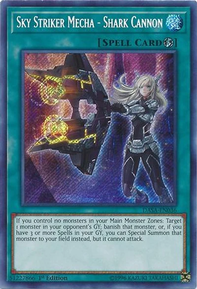 Sky Striker Mecha - Shark Cannon - DASA-EN036 - Secret Rare - 1st Edition