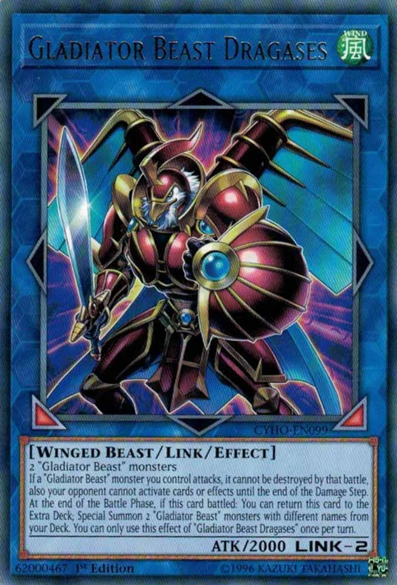Gladiator Beast Dragases - CYHO-EN099 - Rare - 1st Edition