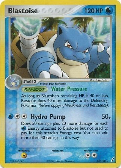 Blastoise - 14/100 - Holo Rare Theme Deck Exclusive