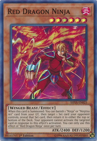 Red Dragon Ninja - SHVA-EN025 Super Rare 1st Edition