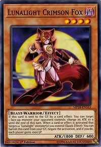 Lunalight Crimson Fox - MP18-EN163 - Common - 1st Edition