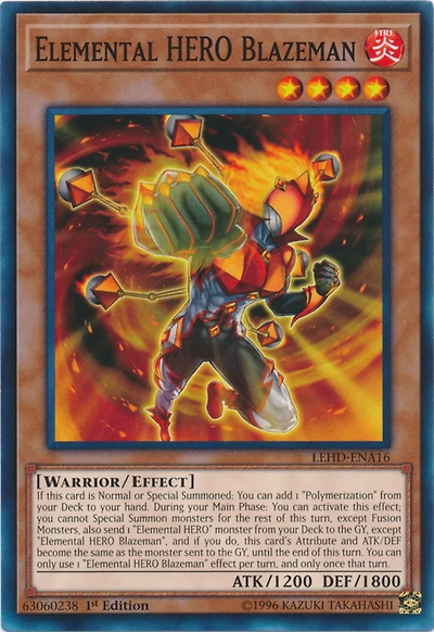 Elemental HERO Blazeman - LEHD-ENA16 - Common - 1st Edition