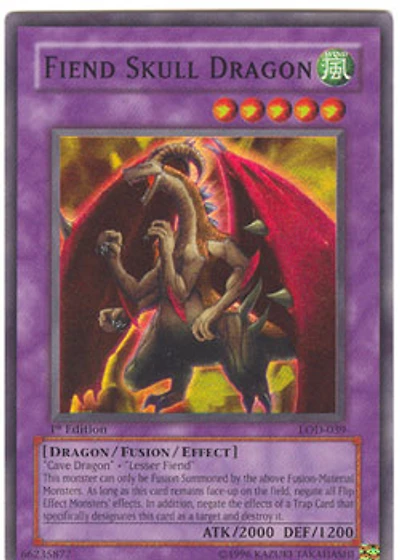 Fiend Skull Dragon - LOD-039 - Super Rare - 1st Edition