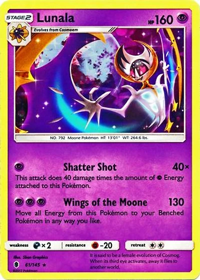 Lunala - 61/145 - Shattered Holo - Theme Deck Exclusives