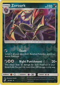 Zoroark - 91/181 - Holo Rare - Reverse Holo