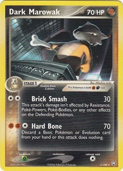 Dark Marowak - 7/109 - Rare - Theme Deck Exclusive