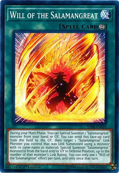 Will of the Salamangreat - SDSB-EN026 - Common - 1st Edition