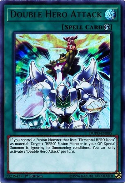Double Hero Attack - DUPO-EN005 - Ultra Rare - 1st Edition