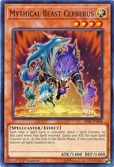 Mythical Beast Cerberus - SR08-EN008 - Common - 1st Edition