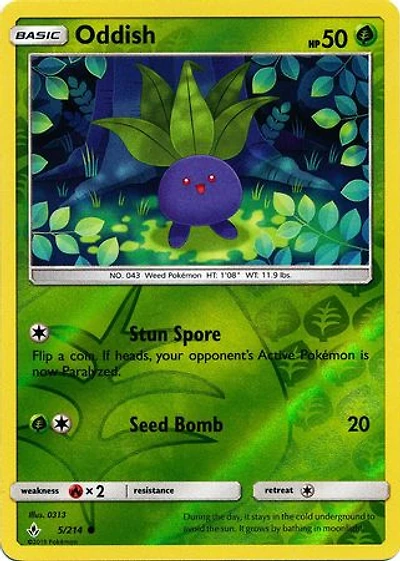 Oddish - 5/214 - Common - Reverse Holo
