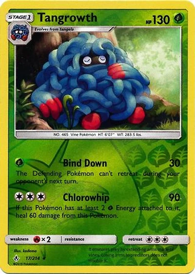Tangrowth - 17/214 - Rare - Reverse Holo