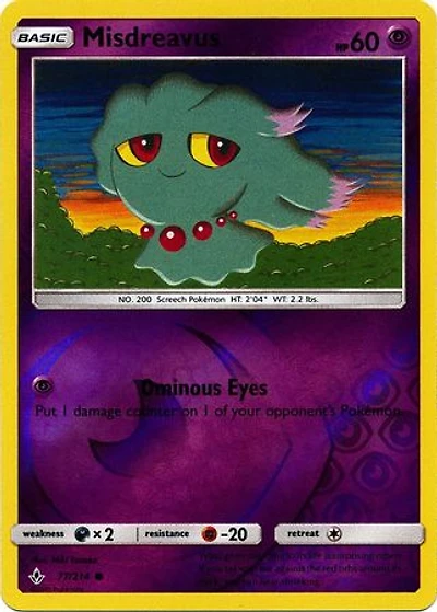 Misdreavus - 77/214 - Common - Reverse Holo