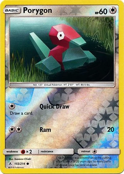 Porygon - 155/214 - Common - Reverse Holo
