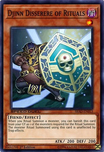 Djinn Disserere of Rituals - SBAD-EN013 - Common - 1st Edition