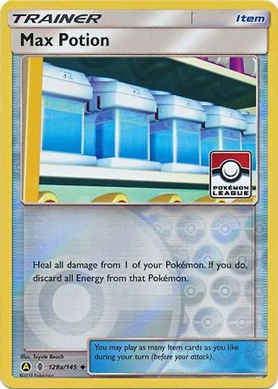 Max Potion - 128a/145 - Reverse Holo - League Promo