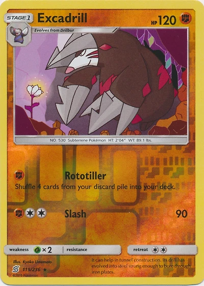 Excadrill - 119/236 - Rare - Reverse Holo