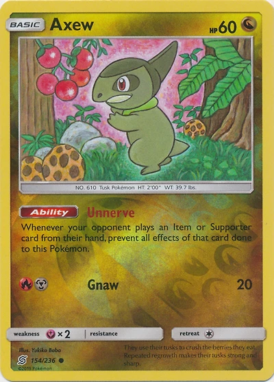 Axew - 154/236 - Common - Reverse Holo