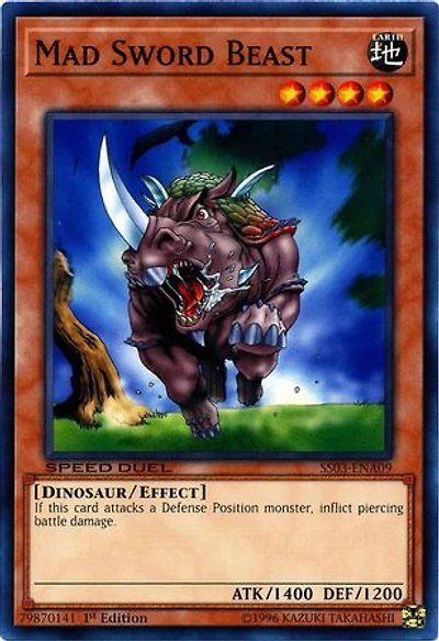 Mad Sword Beast - SS03-ENA09 - Common - 1st Edition