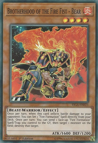 Brotherhood of the Fire Fist - Bear - FIGA-EN023 - Super Rare - 1st Edition