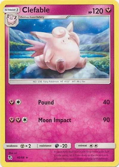 Clefable - 40/68 - Rare