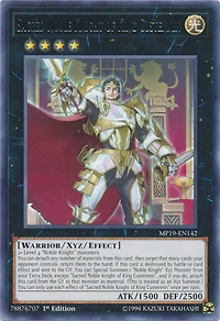 Sacred Noble Knight of King Custennin - MP19-EN142 - Rare - 1st Edition