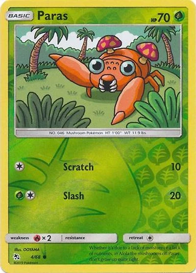 Paras - 4/68 - Common - Reverse Holo