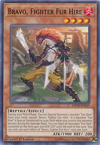 Bravo, Fighter Fur Hire - MP19-EN249 - Common - 1st Edition