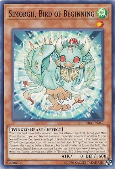 Simorgh, Bird of Beginning - RIRA-EN017 - Common - Unlimited Edition