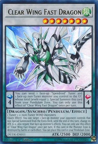 Clear Wing Fast Dragon - DUDE-EN011 - Ultra Rare - 1st Edition