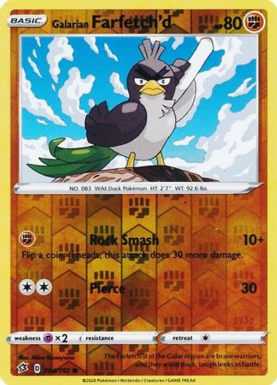 Galarian Farfetch'd - 094/192 - Common - Reverse Holo