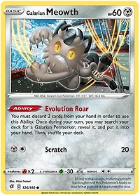 Galarian Meowth - 126/192 - Common
