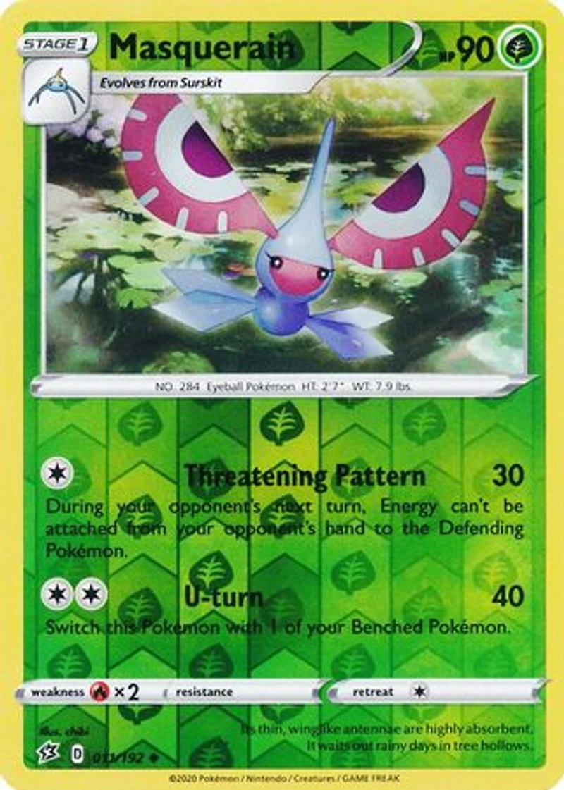 Masquerain - 011/192 - Uncommon - Reverse Holo