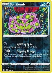Spiritomb - 116/192 - Rare - Reverse Holo
