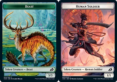 Beast Token // Human Soldier Token (003) - Foil