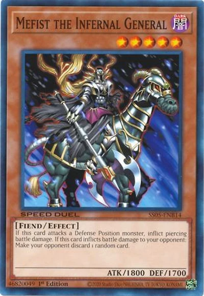 Mefist the Infernal General - SS05-ENB14 - Common - 1st Edition