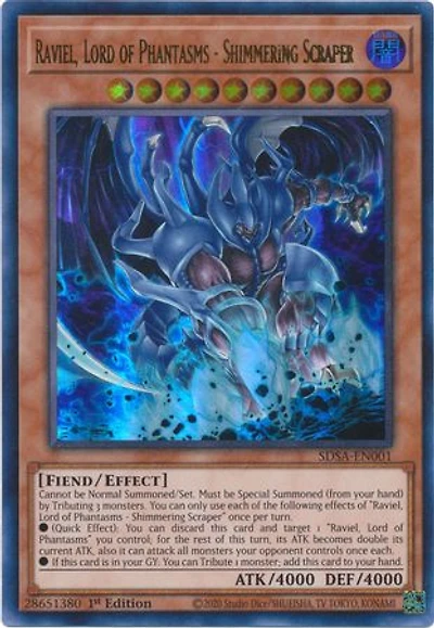 Raviel, Lord of Phantasms - Shimmering Scraper - SDSA-EN001 - Ultra Rare - 1st Edition
