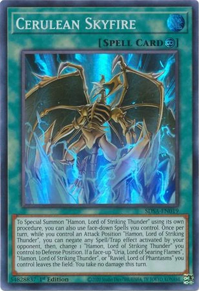 Cerulean Skyfire - SDSA-EN019 - Super Rare - 1st Edition