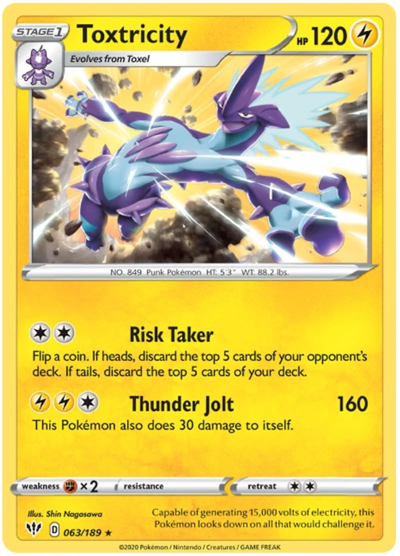 Toxtricity - 063/189 - Holo Rare