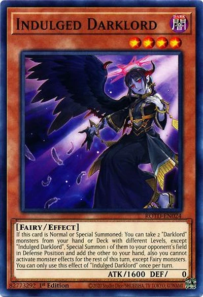 Indulged Darklord - ROTD-EN024 - Common - 1st Edition