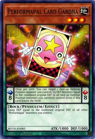 Performapal Card Gardna - ROTD-EN082 - Common - 1st Edition