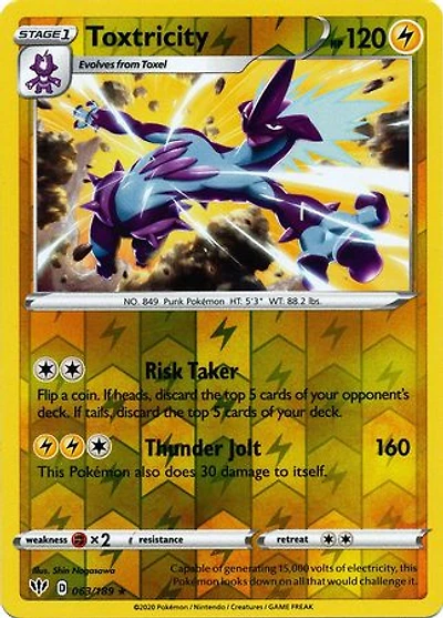 Toxtricity - 063/189 - Holo Rare - Reverse Holo